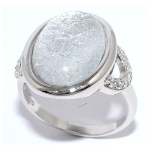 Кольцо Silver WINGS, серебро, 925 проба, эпоксидная смола, фианит, размер 18.5
