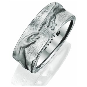 Кольцо Thing Jewelry серебро, родирование, размер 16, серебряный