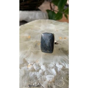 Кольцо True Stones, авантюрин, размер 18, черный, серый