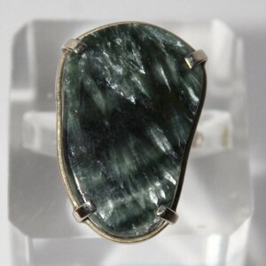 Кольцо True Stones, серафинит, размер 18, зеленый