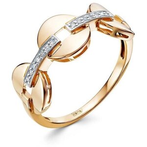 Кольцо Vesna jewelry красное золото, 585 проба, бриллиант, размер 17.5