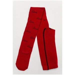 Колготки Berchelli для девочек, фантазийные, без шортиков, размер 116-122, красный