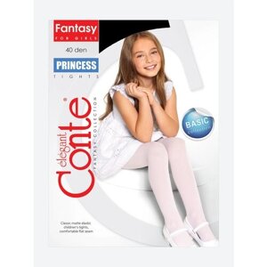 Колготки Conte-kids для девочек, классические, 40 den, без шортиков, размер 104-110, черный