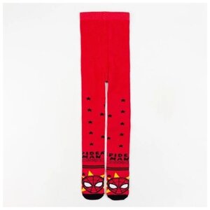 Колготки Kaftan для мальчиков, фантазийные, размер 116-122, красный