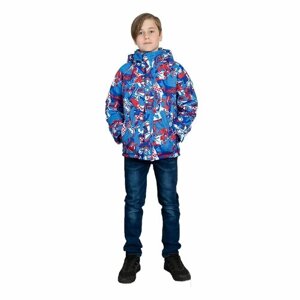 Комбинезон Arishababy Демисезонная куртка для мальчика "мембрана", размер 34/140, красный, синий