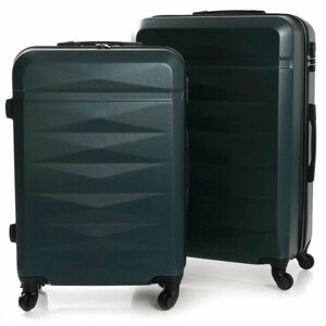 Комплект чемоданов Feybaul, 2 шт., размер L, зеленый