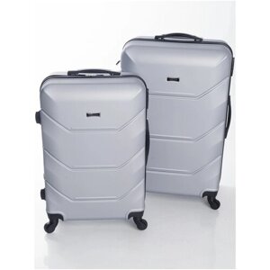 Комплект чемоданов Freedom 31442, 2 шт., размер S/M, серебряный