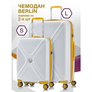 Комплект чемоданов L'case, 2 шт., 119 л, размер S/L, белый