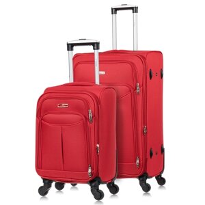 Комплект чемоданов L'case Amsterdam, 2 шт., 112 л, размер S/L, красный