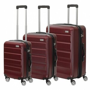 Комплект чемоданов на колесах с весами Tony Perotti IG-1837/4 бордовый