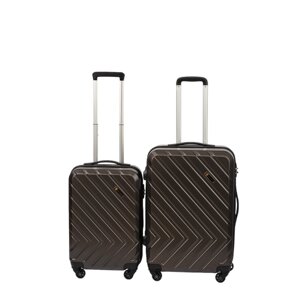 Комплект чемоданов Sun Voyage, 2 шт., размер S/M, серый