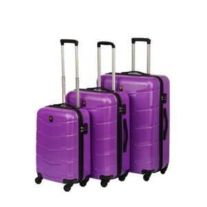 Комплект чемоданов Sun Voyage, 3 шт., фиолетовый