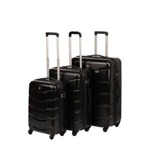 Комплект чемоданов Sun Voyage, 3 шт., размер S/M/L, черный