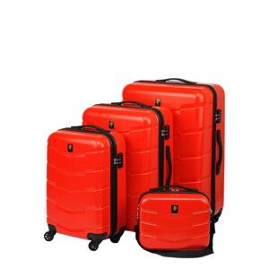 Комплект чемоданов Sun Voyage, 4 шт., красный
