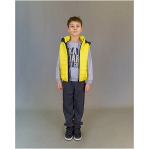 Комплект для мальчика 5-8 лет , MDM MiDiMOD GOLD, размер 116-122, цвет желтый