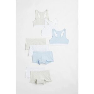 Комплект нижнего белья H&M, размер 158/164, голубой, серый