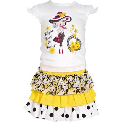 Комплект одежды Babylon fashion для девочек, размер 86, желтый