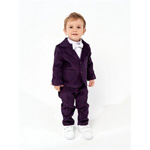 Комплект одежды Chadolls, пиджак и брюки, нарядный стиль, размер 116, фиолетовый