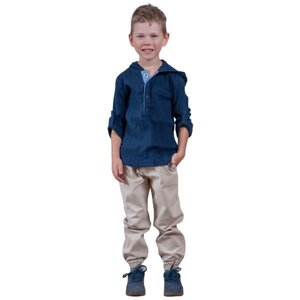 Комплект одежды для мальчика рубашка из муслина, брюки-джоггеры, LEMON, размер 92/98