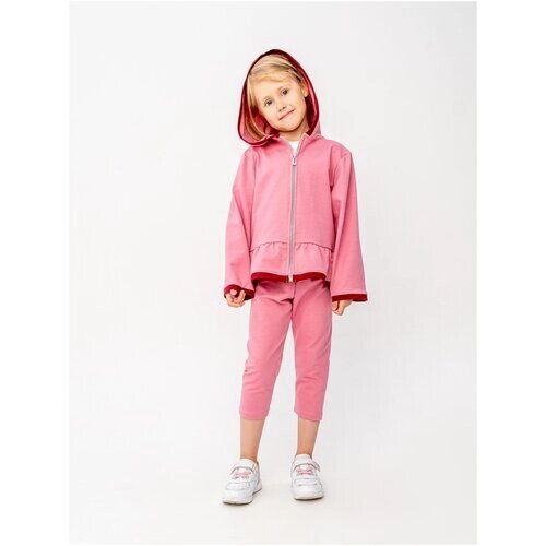 Комплект одежды GOLD для девочек, спортивный стиль, размер 92, розовый, бордовый