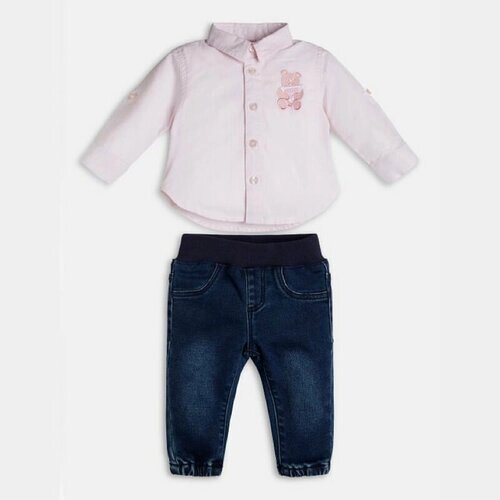 Комплект одежды GUESS детский, размер 24 мес, синий, розовый