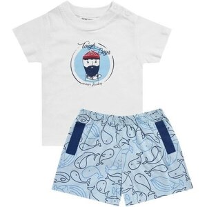 Комплект одежды Jacky для мальчиков, шорты и футболка, повседневный стиль, размер 80, мультиколор