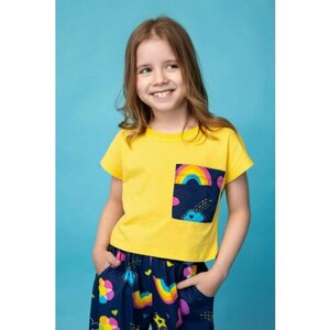 Комплект одежды LITTLE WORLD OF ALENA, размер 122, желтый, синий