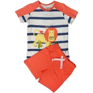 Комплект одежды MIDIMOD GOLD для мальчиков, шорты и футболка, повседневный стиль, размер 74-80, оранжевый