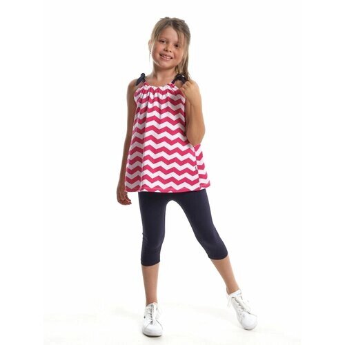 Комплект одежды Mini Maxi для девочек, легинсы и футболка, повседневный стиль, размер 80, красный