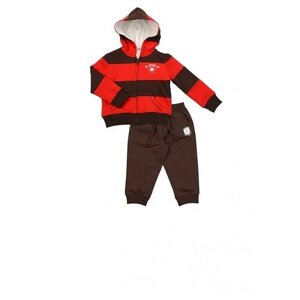 Комплект одежды Mini Maxi для мальчиков, брюки и свитшот, повседневный стиль, размер 80, красный, коричневый