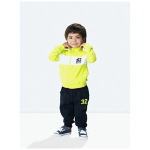 Комплект одежды Mini Maxi для мальчиков, брюки и толстовка, спортивный стиль, размер 86, желтый