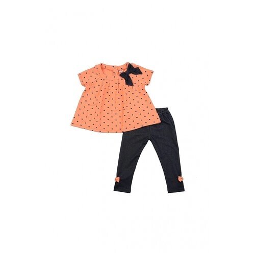 Комплект одежды Mini Maxi, футболка и легинсы, размер 110, черный, оранжевый