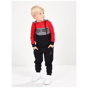 Комплект одежды Mini Maxi, толстовка и брюки, спортивный стиль, размер 98, бордовый