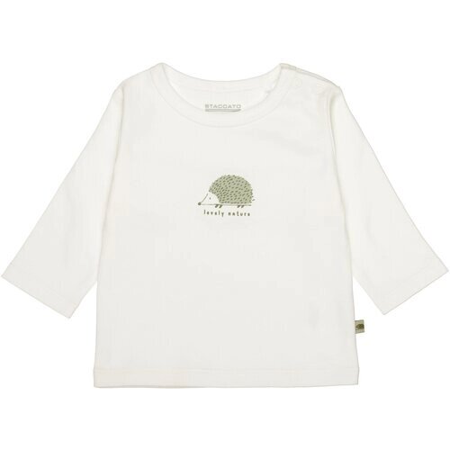 Комплект одежды Staccato детский, брюки и лонгслив и нагрудник, размер 56, белый, зеленый