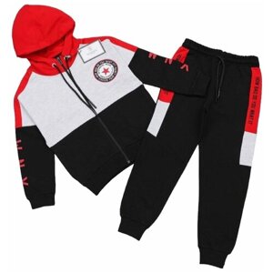 Комплект одежды WANEX, олимпийка и брюки, повседневный стиль, размер 146, мультиколор