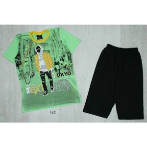 Комплект одежды ZS CHILD, размер 7 лет, зеленый, черный
