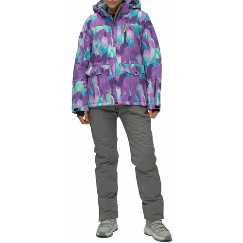 Комплект с брюками для сноубординга, зимний, силуэт полуприлегающий, утепленный, водонепроницаемый, размер 44, фиолетовый