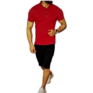 Комплект , шорты, футболка, размер 56, бордовый
