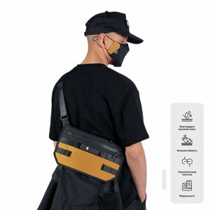 Комплект сумок мессенджер KARDAR, фактура матовая, бежевый, черный