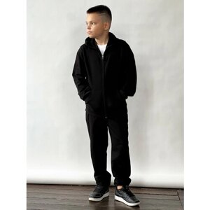 Костюм Бушон SP20 для мальчиков, олимпийка и брюки, размер 140-146, черный
