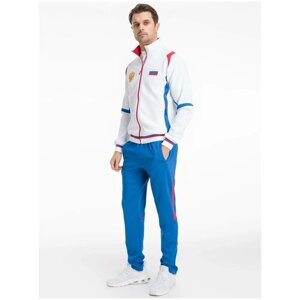 Костюм Фокс Спорт, олимпийка и брюки, силуэт прямой, карманы, размер 2XS, белый