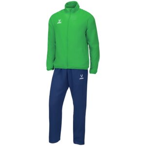 Костюм Jogel, олимпийка и брюки, силуэт прямой, карманы, подкладка, размер XS, зеленый, синий