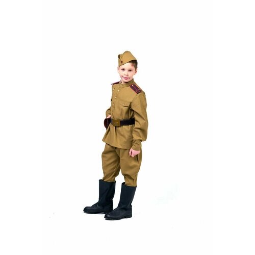 Костюм военный солдата с погонами Лейтенанта для мальчика (6 предметов) ДИ-воендетсп 38/140-146