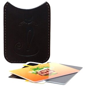 Кредитница/ Кардхолдер Pattern "Multi"для 1-5 карт /шоколадный/ натуральная кожа/ 1239