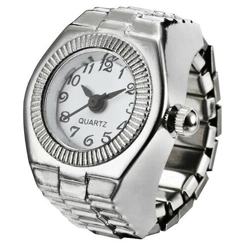 Круглые часы-кольцо на палец для мужчин и женщин, серебристо-сиреневые