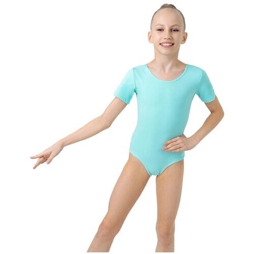 Купальник гимнастический Grace Dance , размер 40 , зеленый, голубой