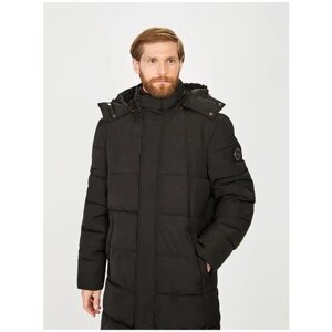 Куртка Baon, демисезон/зима, силуэт прямой, мембранная, подкладка, капюшон, карманы, манжеты, ветрозащитная, водонепроницаемая, съемный капюшон, дополнительная вентиляция, размер M, черный