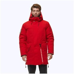 Куртка BASK Vorgol V2, силуэт прямой, светоотражающие элементы, внутренние карманы, карманы, несъемный капюшон, регулируемый капюшон, водонепроницаемая, размер 54, красный