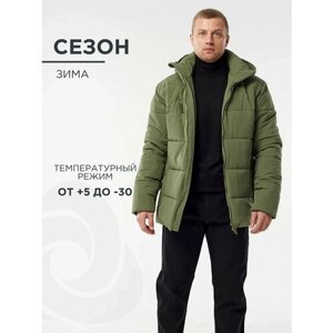 Куртка CosmoTex зимняя, силуэт свободный, ветрозащитная, размер 112-116, 182-188, зеленый