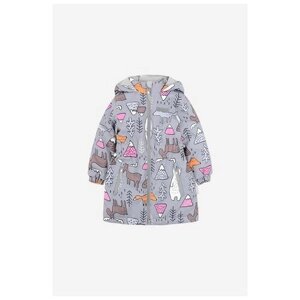 Куртка crockid для девочек, демисезон/зима, размер 86, серый